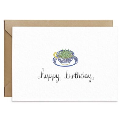 Willow Pattern Birthday Card