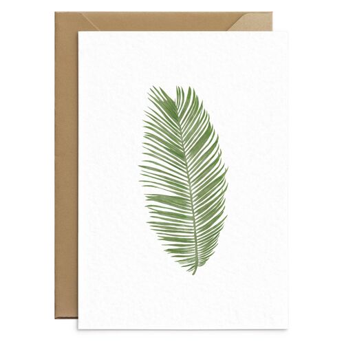 Botanical Palm Leaf Card