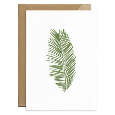 Botanische Palmblattkarte