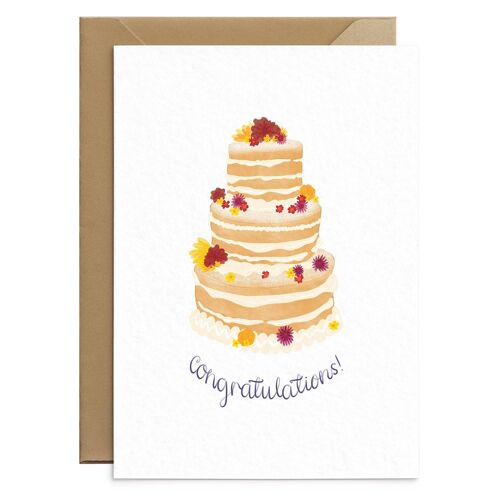 Naked Wedding Cake Card