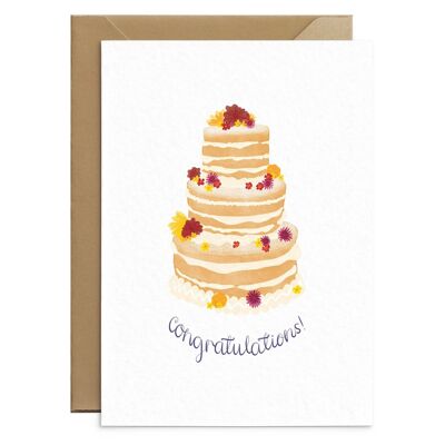Naked Wedding Cake Card