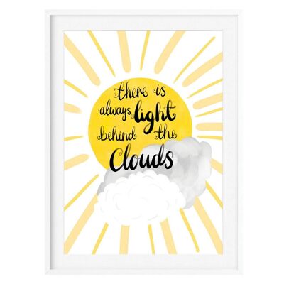 Light Behind The Clouds Art Print