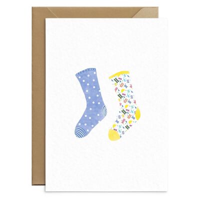 Odd Socks Card Rainy Day Deux
