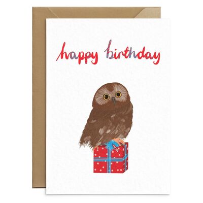Cute Owl Birthday Card