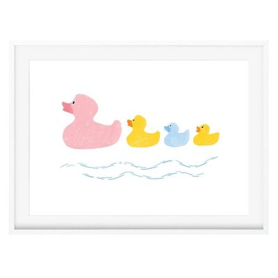 Gummi-Enten-Badezimmer-Druck