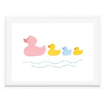 Rubber Ducks Bathroom Print