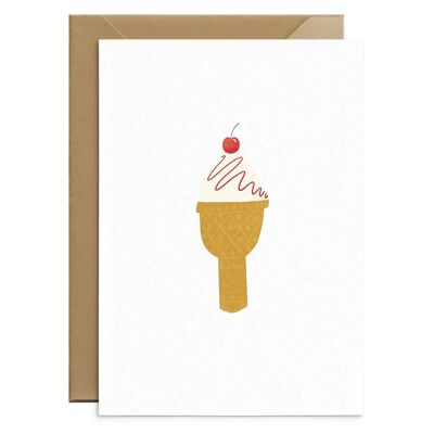 Carte de glace à la cerise