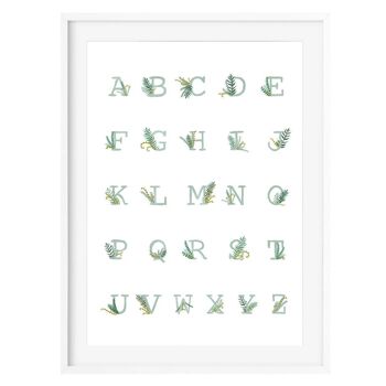 Impression de l'alphabet de la pépinière des bois