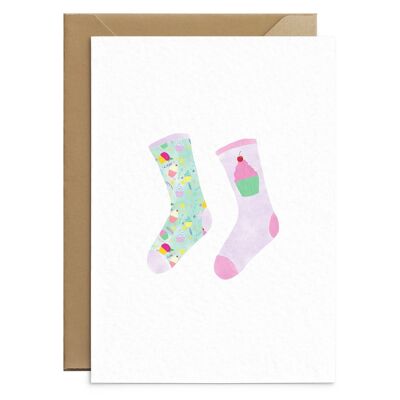 Odd Socks Cupcake Card