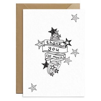 Cute Monochrome Thank You Card