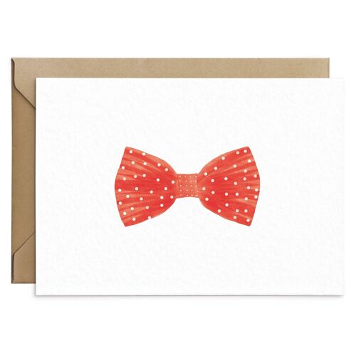 Red Polka Dot Bowtie Card