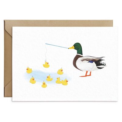Canard colvert Hook a Duck Game Bird Card
