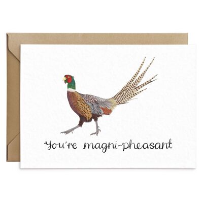 Pheasant Game Bird Empathy Pun Card
