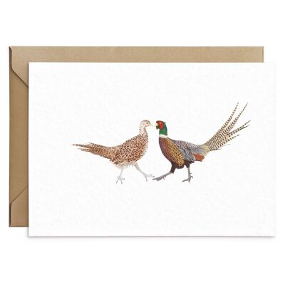 Pheasants Love Birds Card