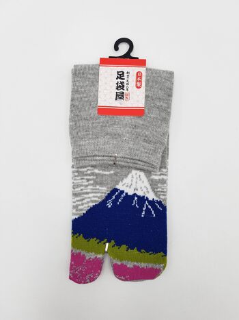 Chaussettes Japonaises Tabi en Coton et Motif Mont Fuji Made in Japan Taille Fr 34 - 40 4