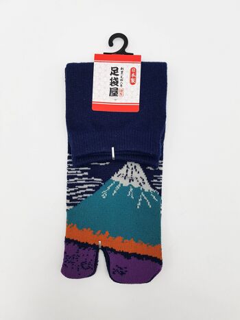 Chaussettes Japonaises Tabi en Coton et Motif Mont Fuji Made in Japan Taille Fr 34 - 40 5