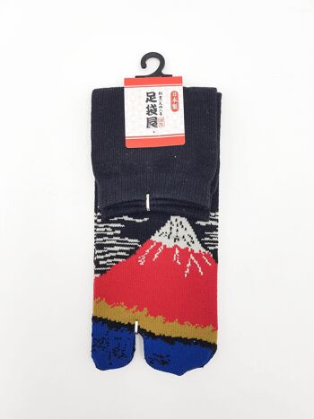 Chaussettes Japonaises Tabi en Coton et Motif Mont Fuji Made in Japan Taille Fr 34 - 40 6