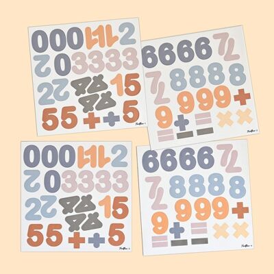 Numeri Magnetici Blu Caramello - Gioco educativo - set da 100 magneti