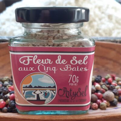 Vérrine Fleur de sel de Guérande et 5 Baies 70 g