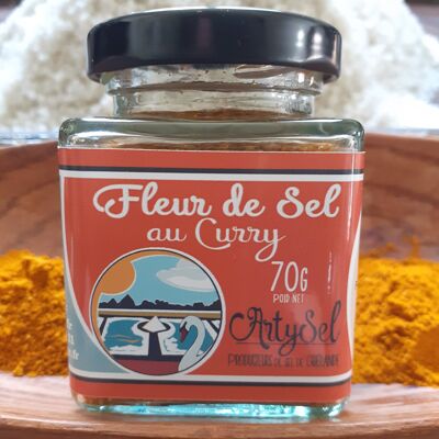 Vérrine Fleur de sel de Guérande et Curry 70 g