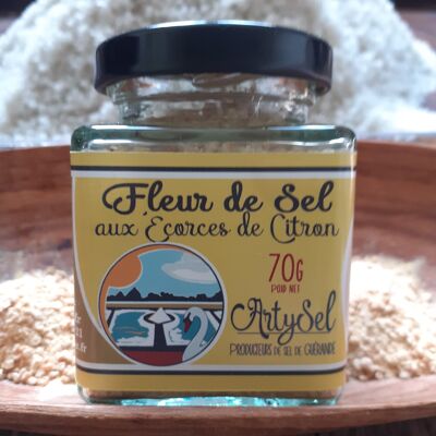 Vérrine Fleur de sel de Guérande IGP et écorces de citron 70 g