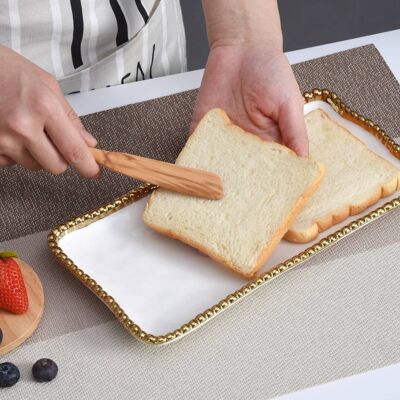 Golden Salerno - Small Rectangular Tray (CER2431WG)