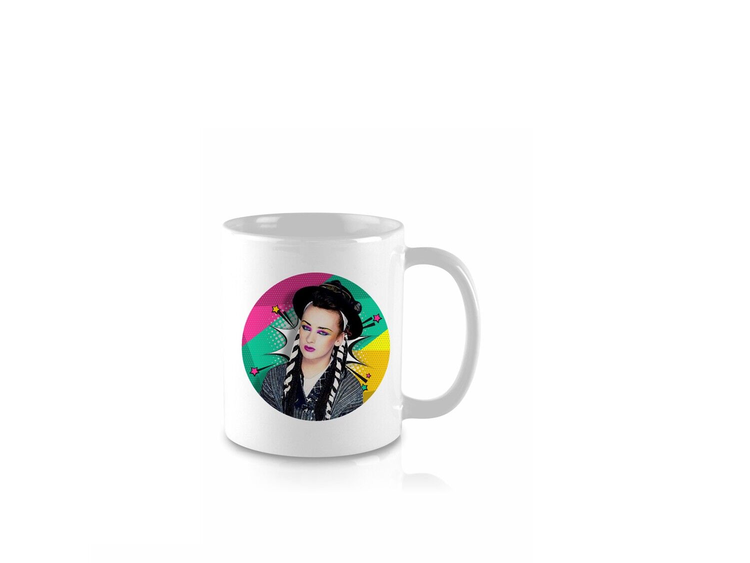 Taza de oración de la celebridad de Boy George
