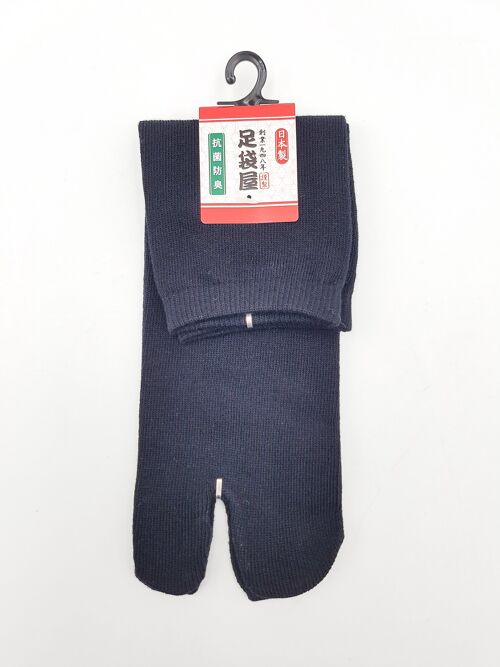 Chaussettes Japonaises Tabi en coton et Couleur Uni Noir Made in Japan Taille Fr 34 - 40