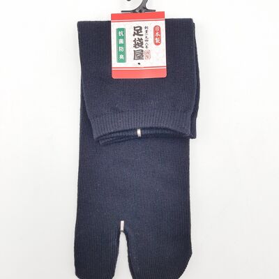 Japanische Tabi-Socken aus Baumwolle und einfarbig schwarz Hergestellt in Japan Größe Fr 34 - 40