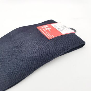 Chaussettes Japonaises Tabi en coton et Couleur Uni Noir Made in Japan Taille Fr 34 - 40 3