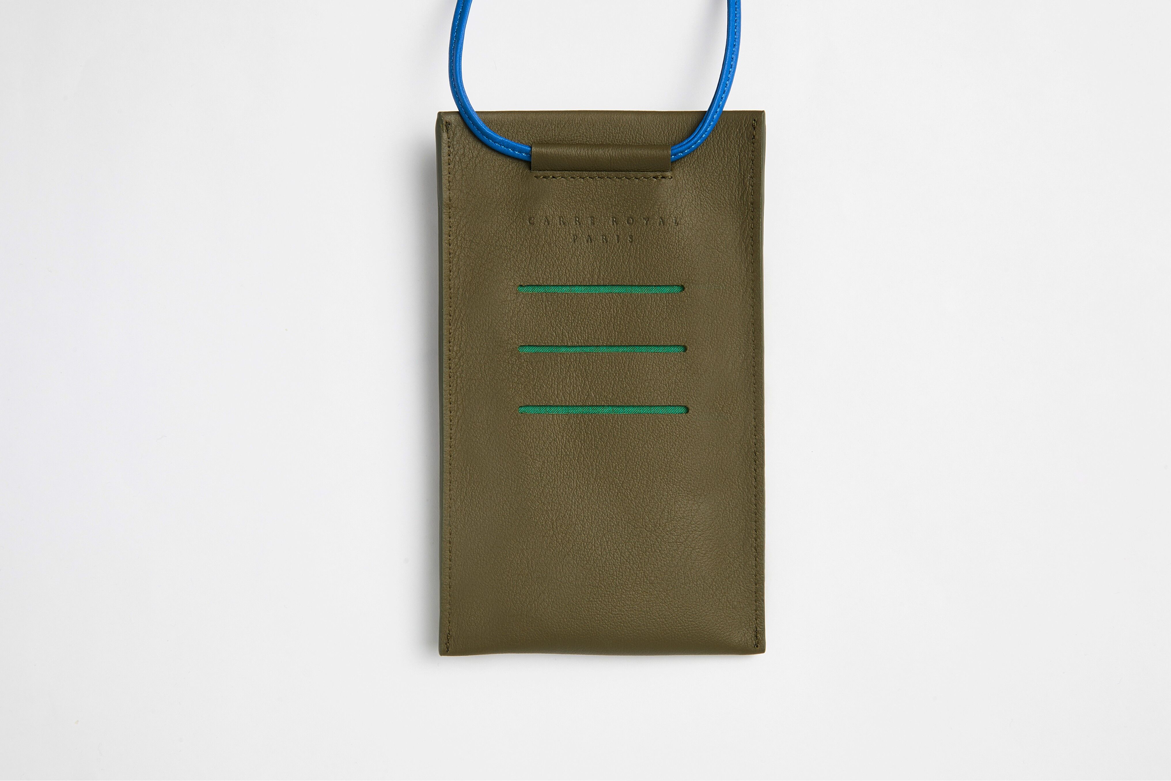 Handyhülle aus Leder 17x10 Khaki