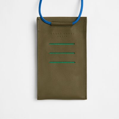 Leather phone case 17x10 Khaki