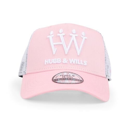 Hubb and Wills Pink Trucker Hat