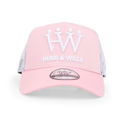 Cappello trucker rosa di Hubb and Wills