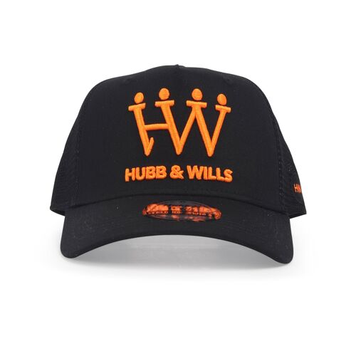 Black and Orange Trucker Hat