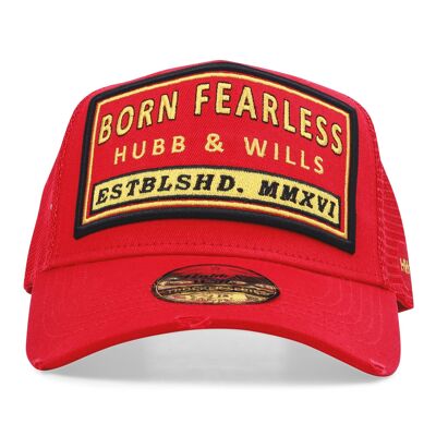 Gorra de camionero con parche de Born Fearless