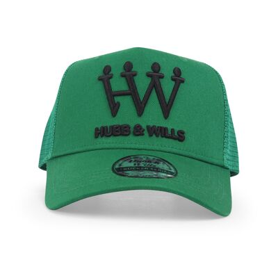 Gorra trucker verde real de Hubb and Wills