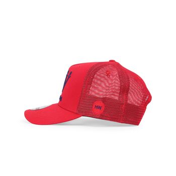 Casquette trucker rouge Hubb and Wills 3