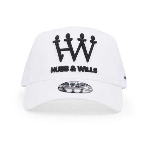 Hubb and Wills White Trucker Hat