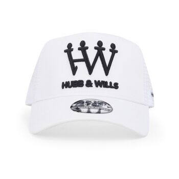 Casquette trucker blanche Hubb and Wills 1