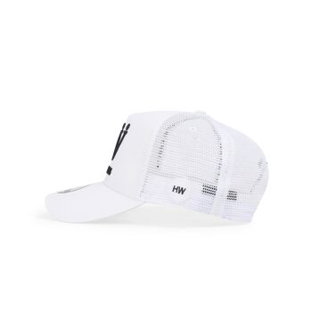 Casquette trucker blanche Hubb and Wills 3