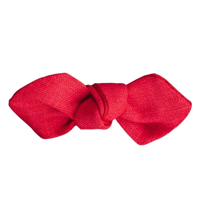 Fermaglio per capelli con nodo in lino fucsia (confezione da 6)