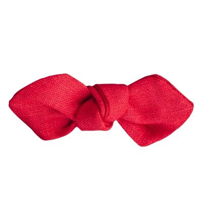 Fuchsia Linen Knot Hair Clip (Pack of 6)