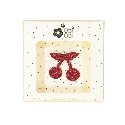 RED CHERRY brooches (6pcs)