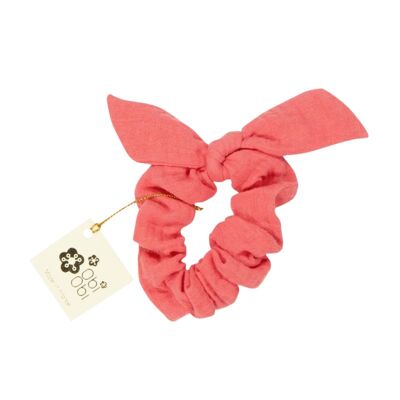 Gauze Coral Scrunchies (Pack of 6)