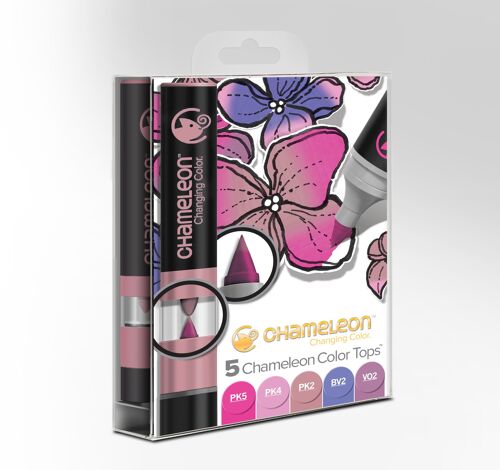 Color tops chameleon pens - tons floraux