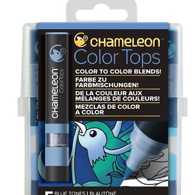 Color tops chameleon pens - tons bleus