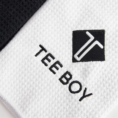 Tee Boy Golf Microfibre Tri-Fold Towel - White