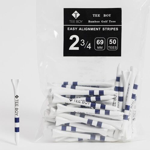 Tee Boy 69mm Bamboo 3 Prong Speed Tee - White