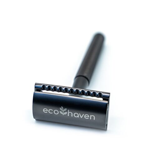 Black Safety Razor - Reusable - Durable - Fits All Double Edge Blades-